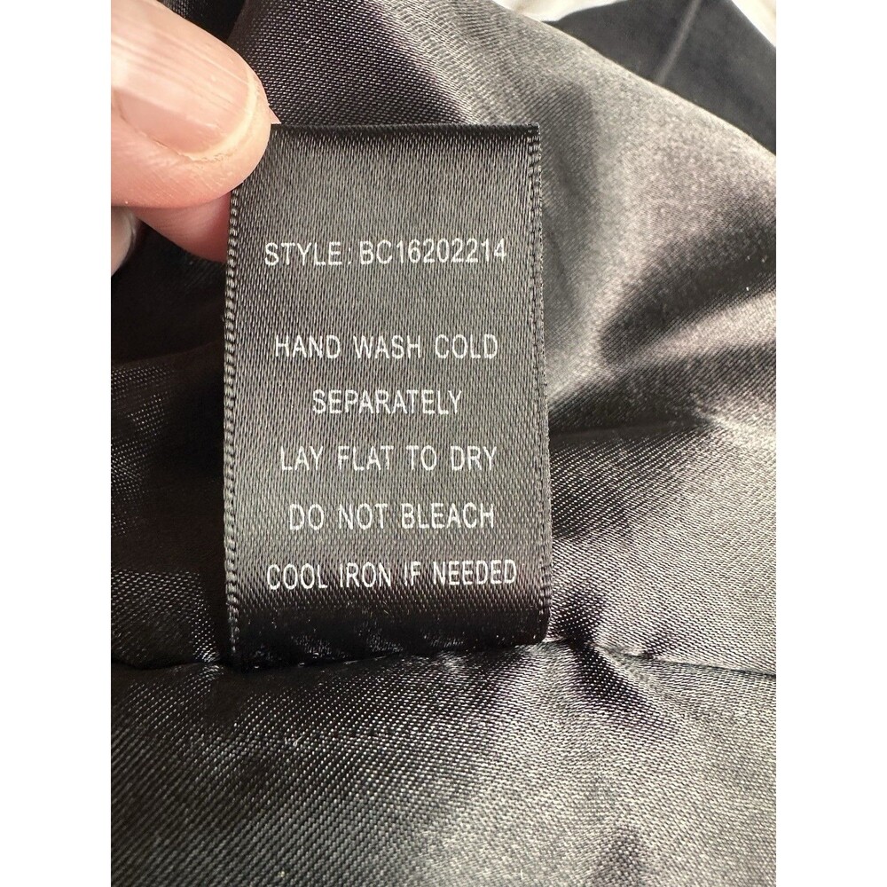 Kendall & Kylie Black Bomber Jacket with Zip Pockets Size M - Picture 8 of 16